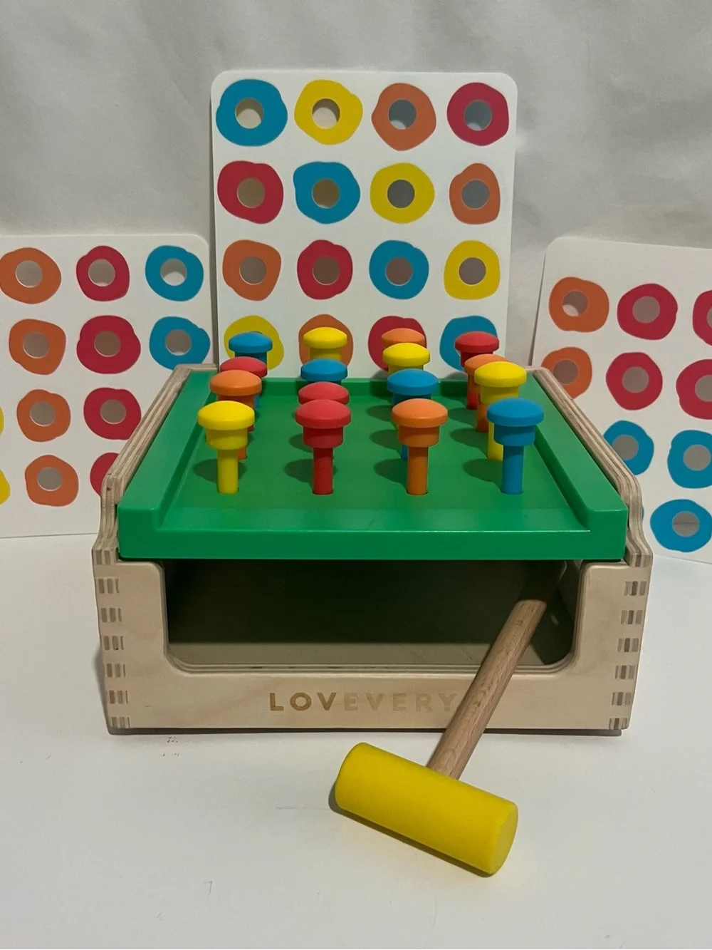 Lovevery Match & Tap Hammer Box with Cards Complete Set with Play Guide